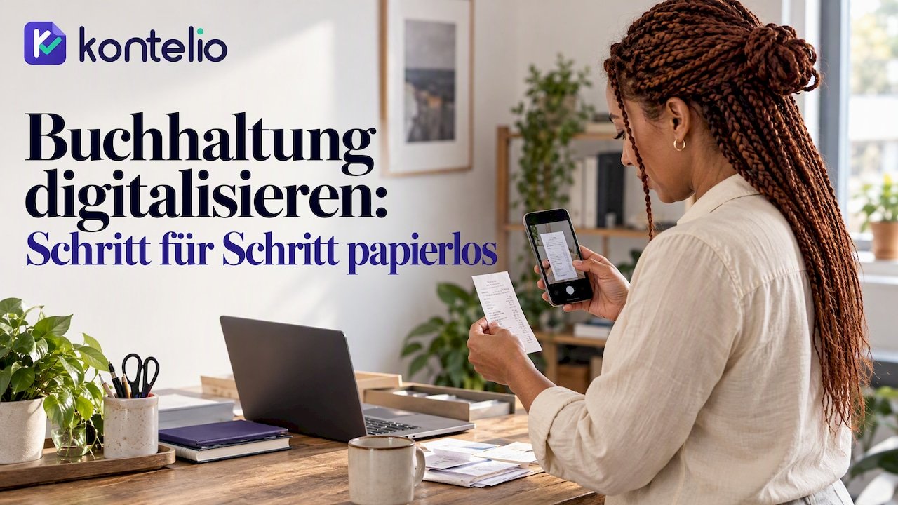 Una autónoma digitaliza un justificante en papel haciéndole una foto