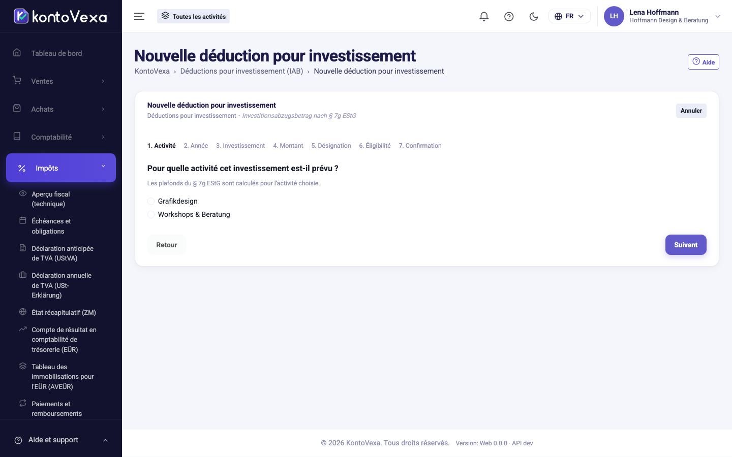 L'assistant de création d'un IAB