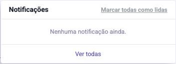 O sino aberto com as notificações mais recentes