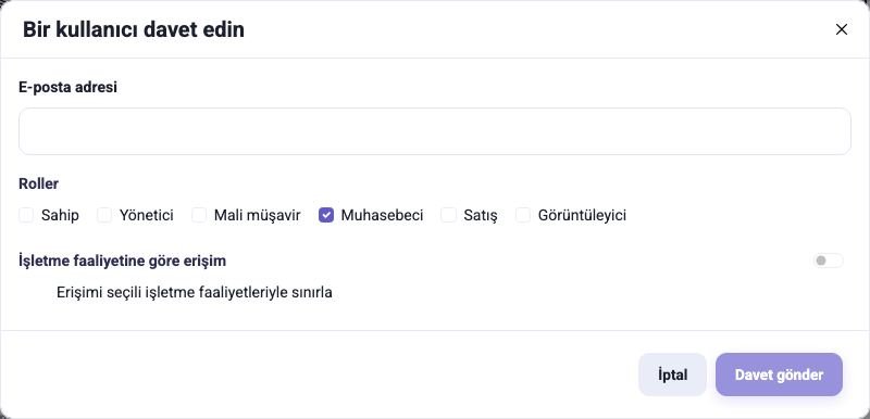 Davet iletişim kutusu